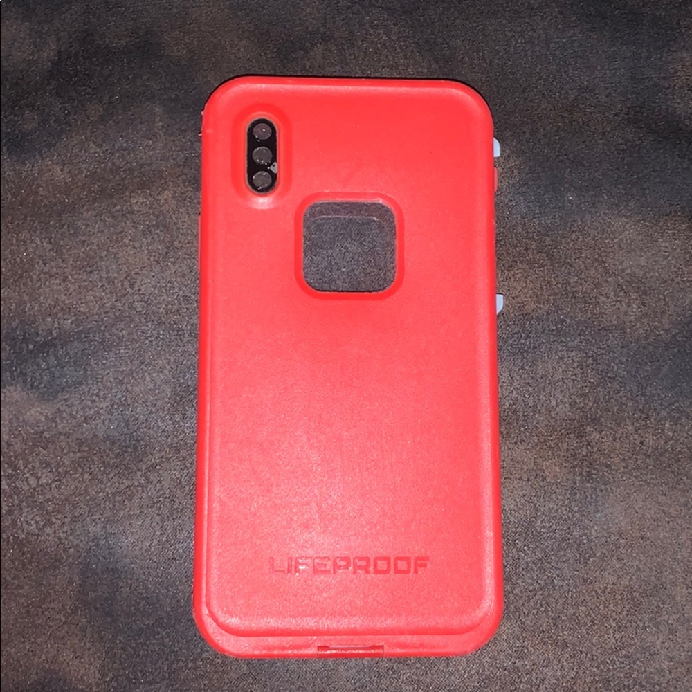 iPhone X red lifeproof case